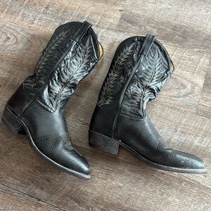 TONY LAMA Vintage Black Label El Paso TX Sz 11 D Western Cowboy Boot Made In USA